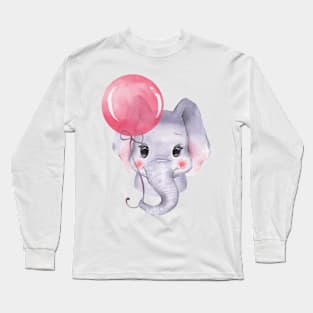 itty bitty elephant Long Sleeve T-Shirt